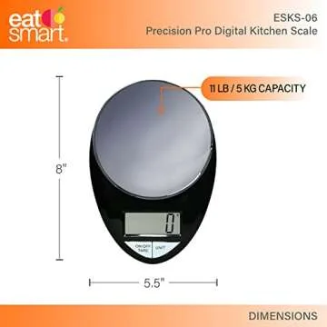 Eat Smart Precision Pro Digital Kitchen Scale - Perfect for Portion Control
