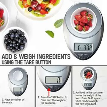Eat Smart Precision Pro Kitchen Scale - Accurate Measuring
