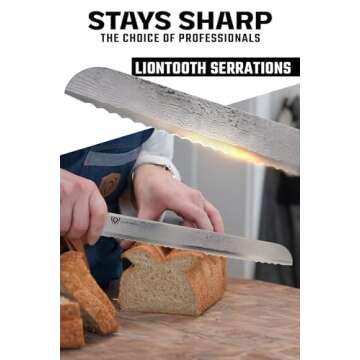 DALSTRONG Serrated Bread Knife - 10.25 inch - Shogun Series - Premium Gift for Culinary Enthusiasts
