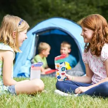 Joyclub 5 Pack Kids Sublimation Tumbler with Lid and Straw - 12 oz Stainless Steel Water Bottles for...