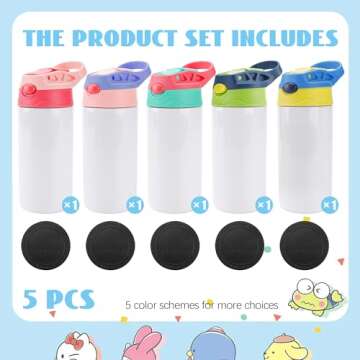 Joyclub Kids 5 Pack Sublimation Tumblers for DIY Fun