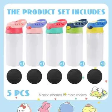 Joyclub Kids 5 Pack Sublimation Tumblers for DIY Fun