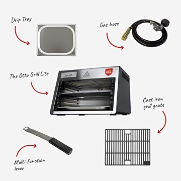 Otto Grill Lite, 1500°F Infrared Steak Grill for Gourmet Cooking