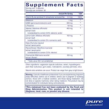 Pure Encapsulations Best-Rest Formula - Supports Restful Sleep - for Relaxation - Restful Sleep Supp...