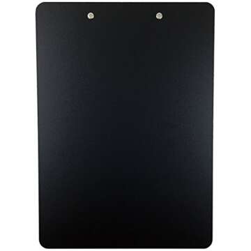 Clipboard Dry Erase Surface 9'' x 12.5'' Letter Size Low Profile Clip Whiteboard Single (Pack of 1)