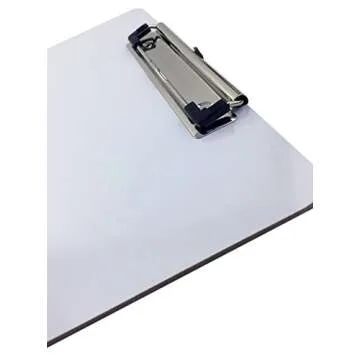 Clipboard Dry Erase Surface 9'' x 12.5'' Letter Size Low Profile Clip Whiteboard Single (Pack of 1)