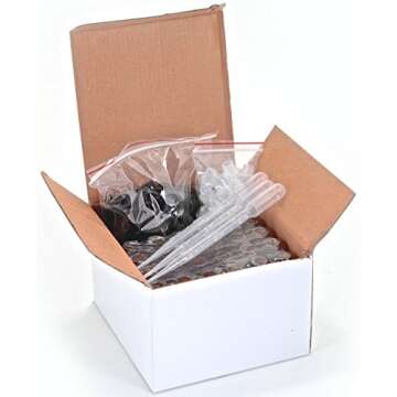 24, Amber, 10 ml Glass Roll On Bottles with 3-3 ml Dropper's