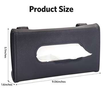 BANCHELLE Car Tissue Holder - PU Leather Convenience Perfect for Every Driver