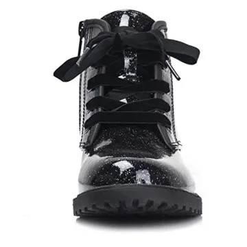 FITORY Girls Glitter Ankle Boots Waterproof Lace Up Shoes