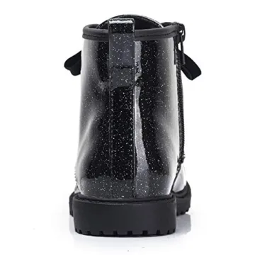 FITORY Girls Glitter Ankle Boots Waterproof Lace Up Shoes