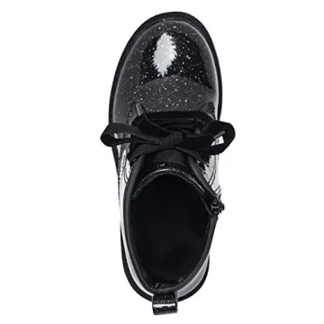 FITORY Girls Glitter Ankle Boots Waterproof Lace Up Shoes