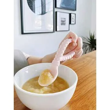 Chic Silicone Spoon & Fork Set for Babies - Safe & Stylish