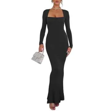 REORIA Women's Sexy Bodycon Maxi Dress for All Occasions