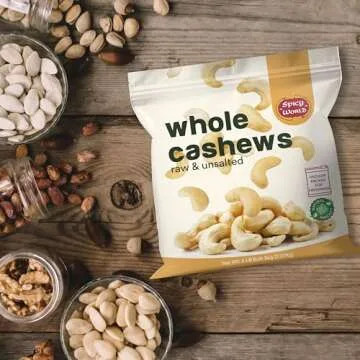 Whole Raw Cashews 5 Pound Bulk - No Chemicals & Pure