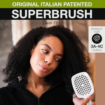 Janeke Superbrush Detangler Brush for All Hair Types - Anti-static and Flexible