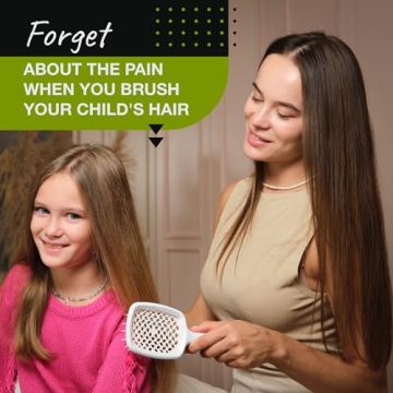 Janeke Superbrush Detangler Brush for All Hair Types - Anti-static and Flexible