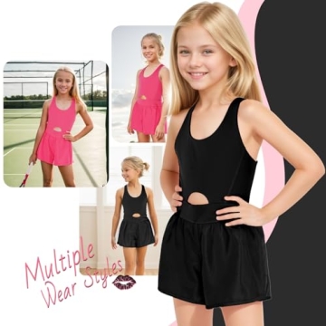 Rilcn Workout Romper for Girls 8-14 Stylish Athletic Wear
