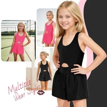 Rilcn Workout Romper for Girls 8-14 Stylish Athletic Wear