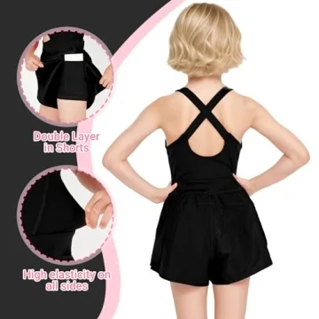 Rilcn Workout Romper for Girls 8-14 Stylish Athletic Wear