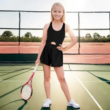 Rilcn Workout Romper for Girls 8-14 Stylish Athletic Wear