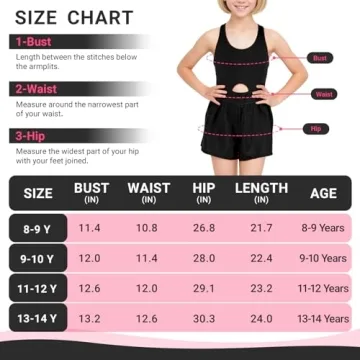 Rilcn Workout Romper for Girls 8-14 Stylish Athletic Wear