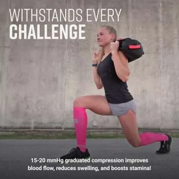 MudGear Compression Socks for Trail Running, Recovery, Travel, and Outdoor Adventures – Graduated, Durable, Moisture-Wicking, Boot Height, Medium, Pink/Gray