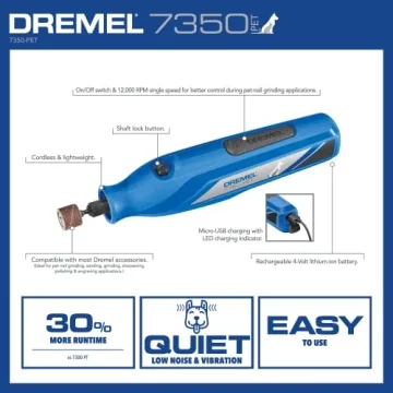 Dremel 7350-PET Nail Grinder for Easy Pet Grooming