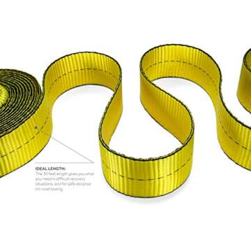 Durable USWAY GEAR Recovery Tow Strap - 30,000 LBS Capacity