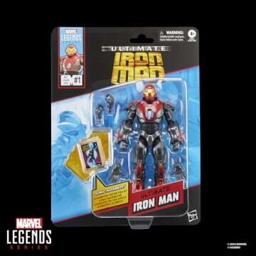 Marvel Legends Series Ultimate Iron Man, Comics-Inspired Collectible 6-Inch Scale Action Figure with...