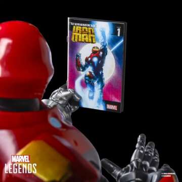 Marvel Legends Series Ultimate Iron Man, Comics-Inspired Collectible 6-Inch Scale Action Figure with Character-Sized Comic Accessory