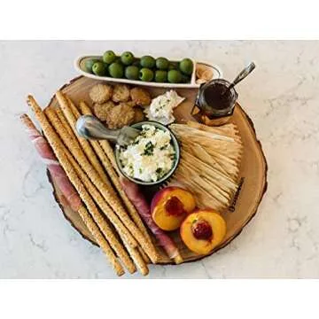 Zassenhaus Round Wooden Cutting Board 18 Inch - Large Charcuterie Serving Platter - Wooden Board for...