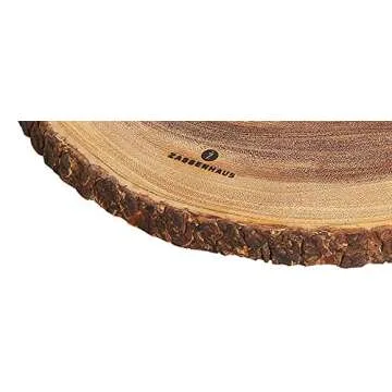 Zassenhaus 18 Inch Round Wooden Cutting Board for Charcuterie
