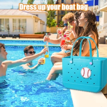 Mity Rain Sports Charms for Bogg Bag - Baseball Decor