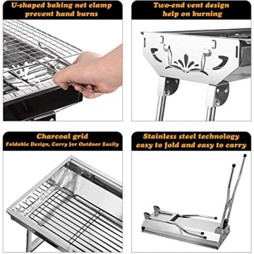 Folding Portable BBQ Grill Tool Kit for Outdoor