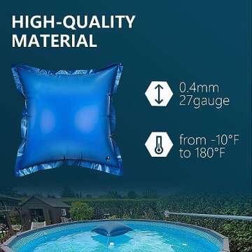 4' X 4' Pool Pillows for Above Ground Pools, Pool Winterizing Kit 0.4mm Thick and Cold-Resistant Ice Equalizer Air Pillow Super Durable & Strong Cold Resistant Easy Centering, Rope Included