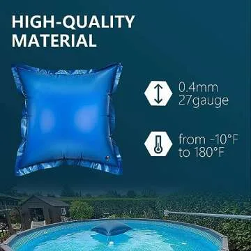 4' X 4' Pool Pillows for Above Ground Pools, Pool Winterizing Kit 0.4mm Thick and Cold-Resistant Ice Equalizer Air Pillow Super Durable & Strong Cold Resistant Easy Centering, Rope Included