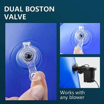 4' X 4' Pool Pillows for Above Ground Pools, Pool Winterizing Kit 0.4mm Thick and Cold-Resistant Ice Equalizer Air Pillow Super Durable & Strong Cold Resistant Easy Centering, Rope Included