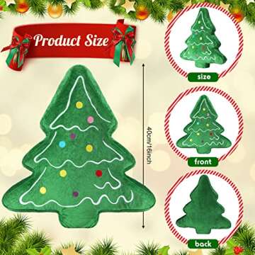 HyDren Plush Christmas Tree 16 Inch Christmas Plush Toy Soft Stuffed Christmas Tree Toy Christmas Tree Stuffed Christmas Toys Christmas Party Favors for Christmas Decorations Stocking Stuffers