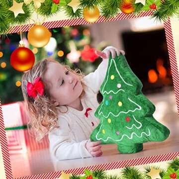 HyDren Plush Christmas Tree 16 Inch Christmas Plush Toy Soft Stuffed Christmas Tree Toy Christmas Tree Stuffed Christmas Toys Christmas Party Favors for Christmas Decorations Stocking Stuffers