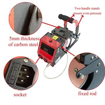 O BOSSTOP Tumbler Heat Press Sublimation Cup Mug Heat Press Transfer Printing Machine for 6OZ 10OZ 11OZ 12OZ 15OZ