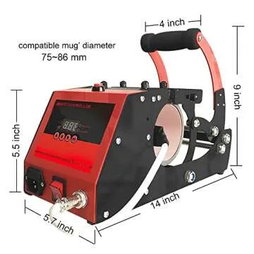 O BOSSTOP Tumbler Heat Press Sublimation Cup Mug Heat Press Transfer Printing Machine for 6OZ 10OZ 11OZ 12OZ 15OZ