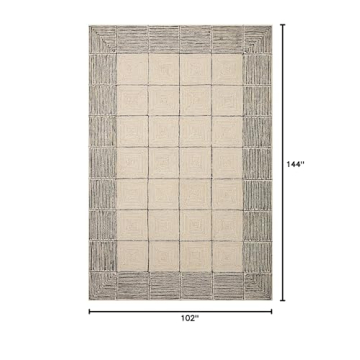 Loloi Chris Loves Julia Francis Cream/Black Area Rug 8'-6" x 12'