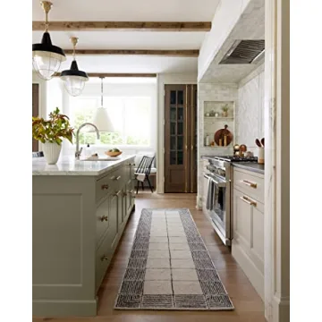 Loloi Chris Loves Julia Francis Cream/Black Area Rug 8'-6" x 12'