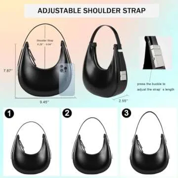 Sunwel Adjustable Mini Clutch Shoulder Bag with Ribbon