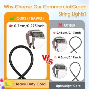 Mlambert 96FT Dimmable Vintage Outdoor String Lights