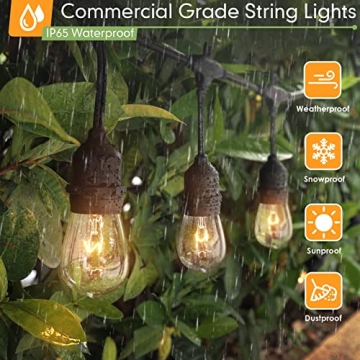 Mlambert 96FT Dimmable Vintage Outdoor String Lights