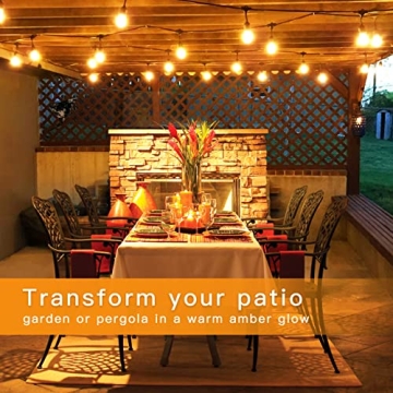 Mlambert 96FT Dimmable Vintage Outdoor String Lights