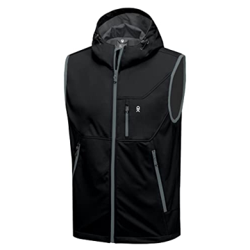Little Donkey Andy Men's Lightweight Softshell Vest - Windproof and Stylish for Golf, Travel & Outdo...