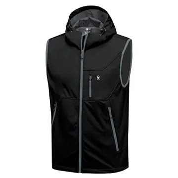 Little Donkey Andy Men's Lightweight Softshell Vest - Windproof and Stylish for Golf, Travel & Outdo...