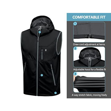 Lightweight Softshell Vest for Golf and Outdoor Activities
